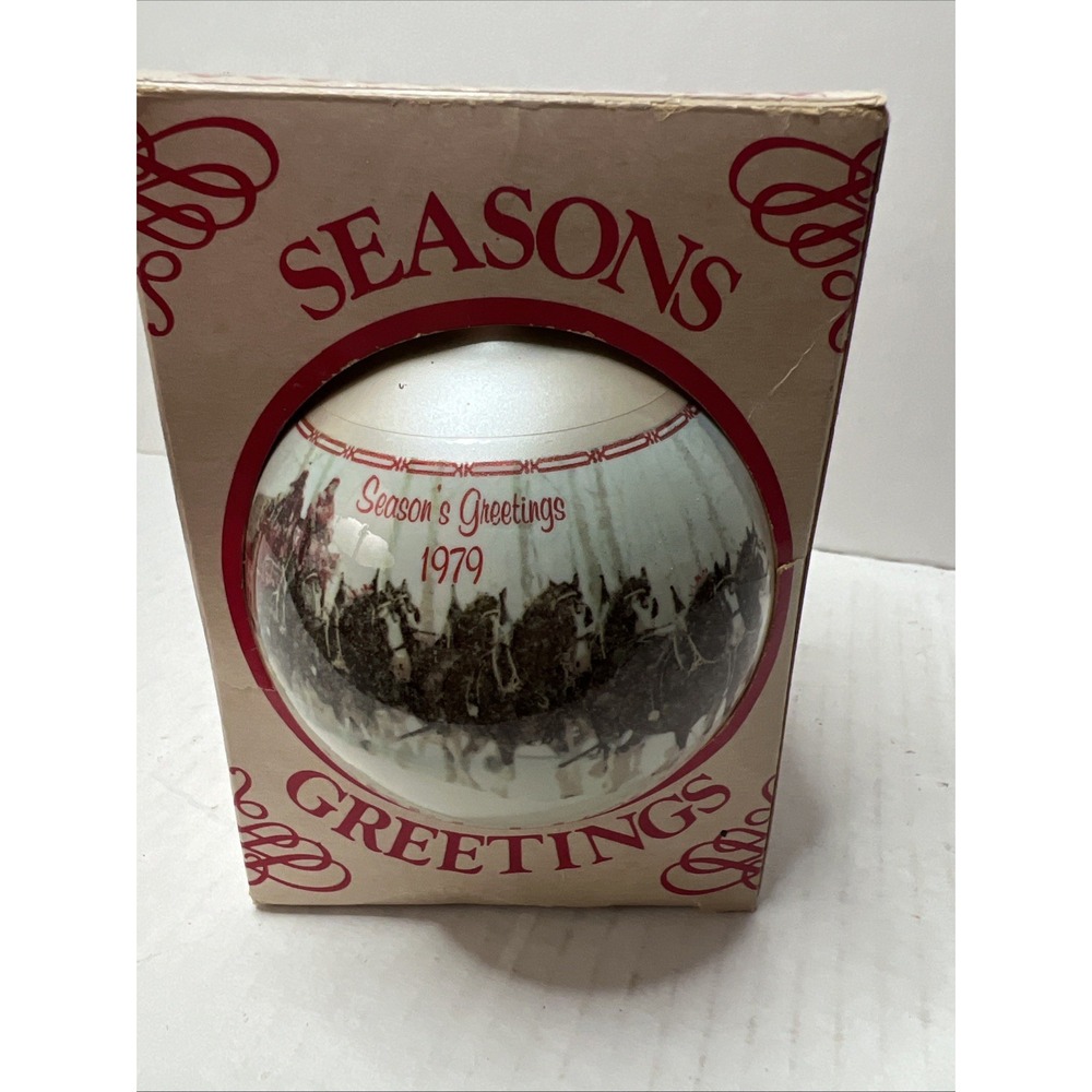 1979 Budweiser Clydesdales Christmas Ornament  Anheuser Busch